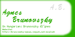 agnes brunovszky business card